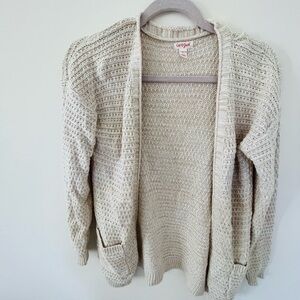 Cat & Jack Cream Open-Front Cardigan